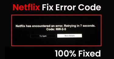 Netflix error code nw-2-5 how to fix